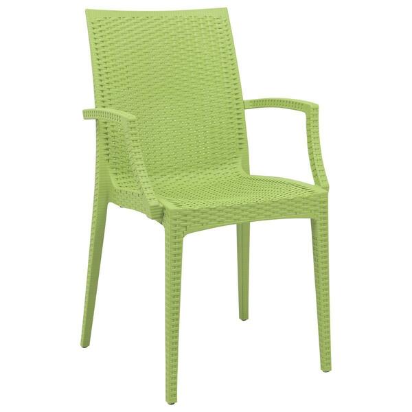 Kd Americana 35 x 16 in. Weave Mace Indoor & Outdoor Chair with Arms, Green KD2609689